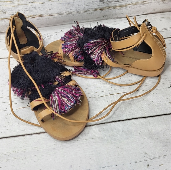 Rebecca Minkoff Elisha Tassel Lace Up Sandal - Picture 11 of 13